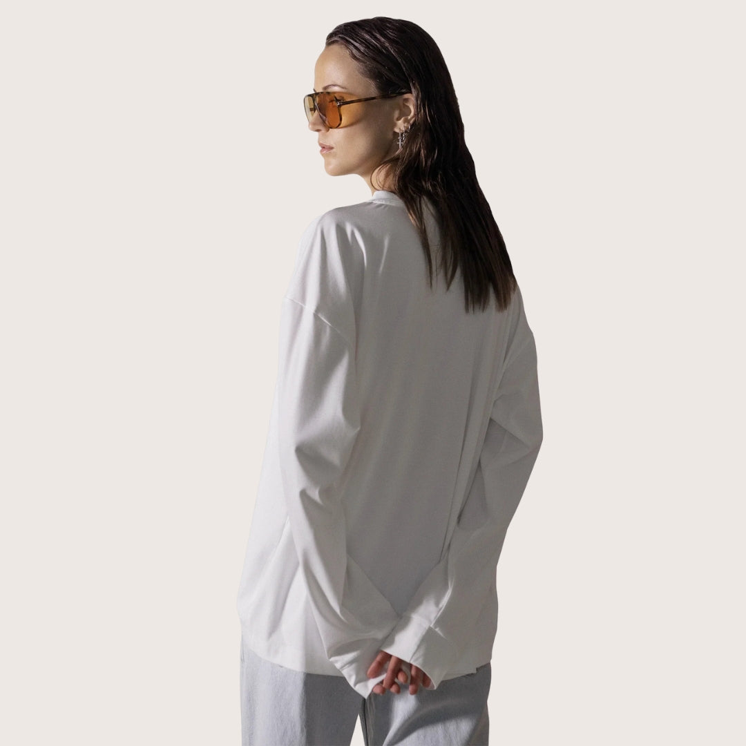 effortless long sleeve shirt - ecru