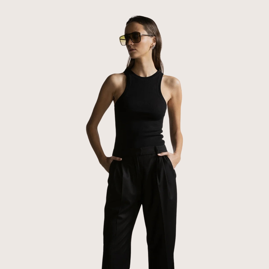 lara tank top - black