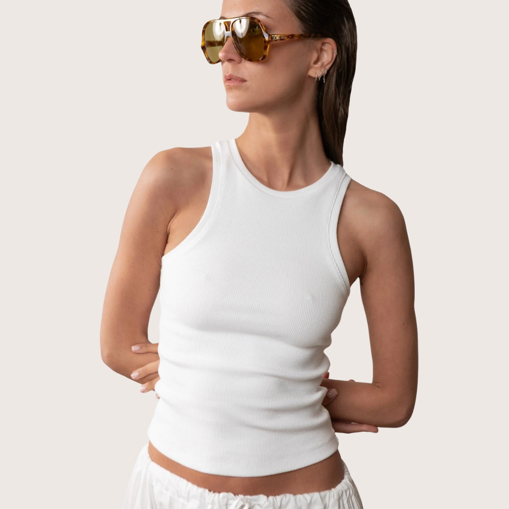 lara tank top - white
