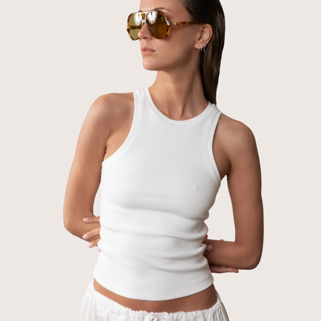 lara tank top - white