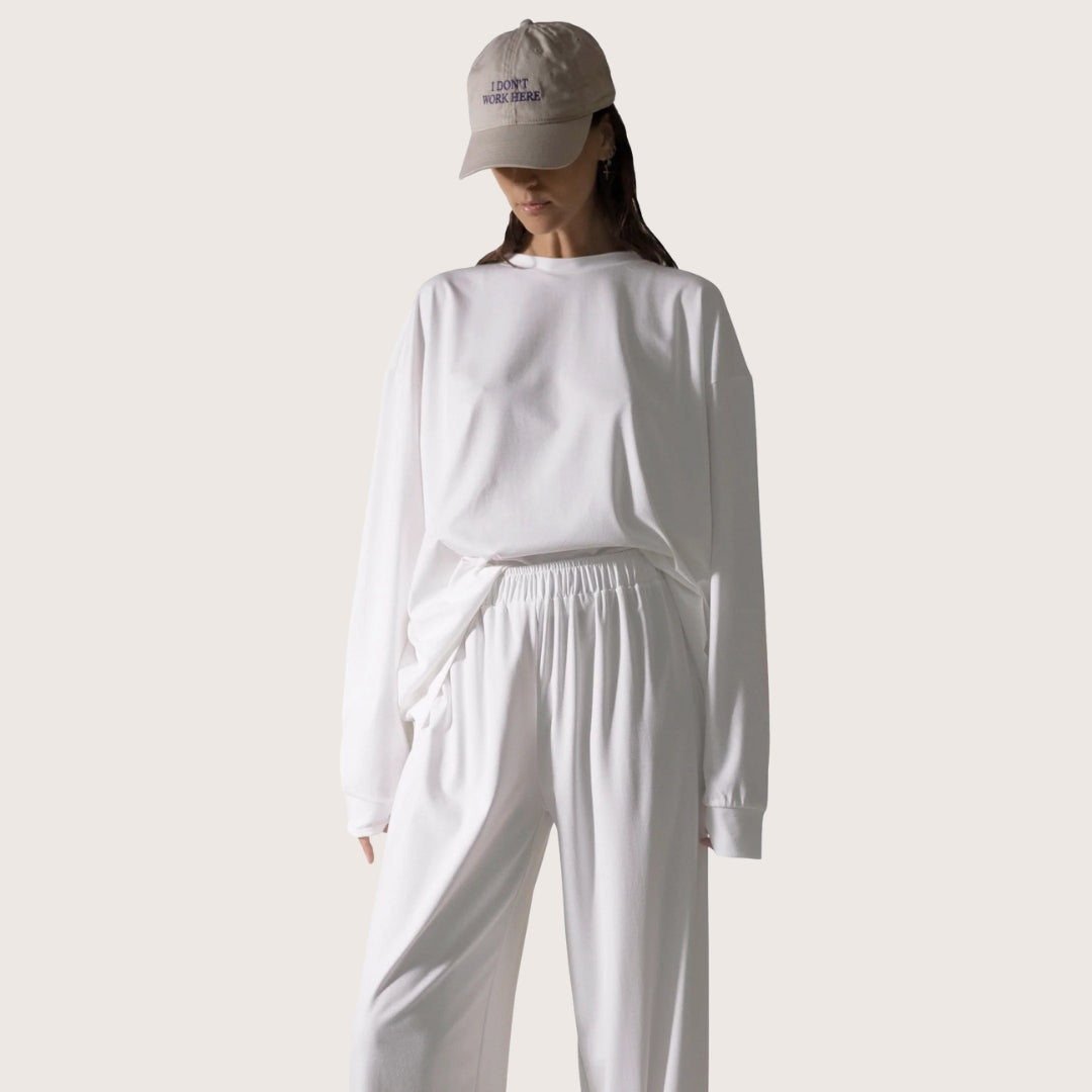 effortless long sleeve shirt - ecru