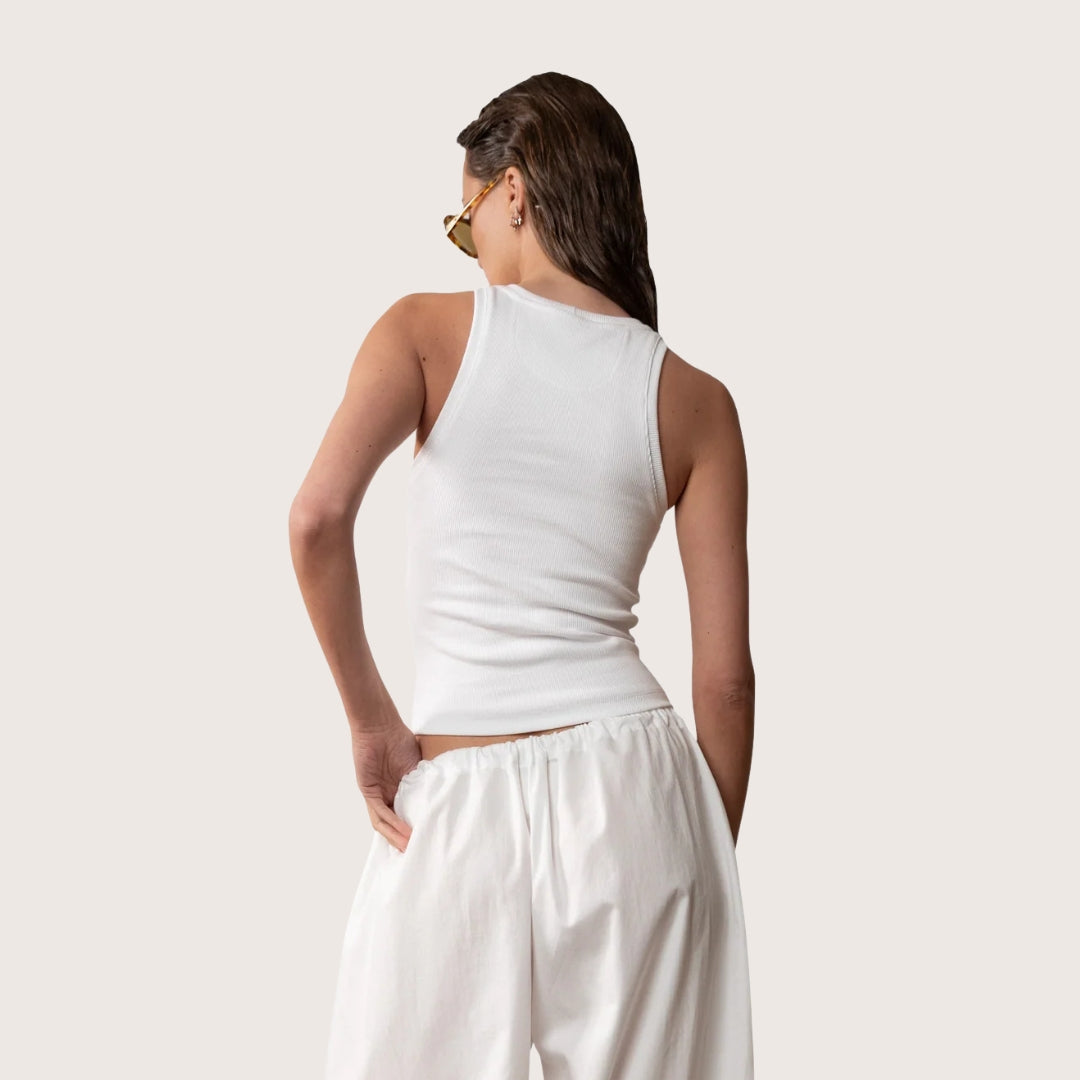 lara tank top - white