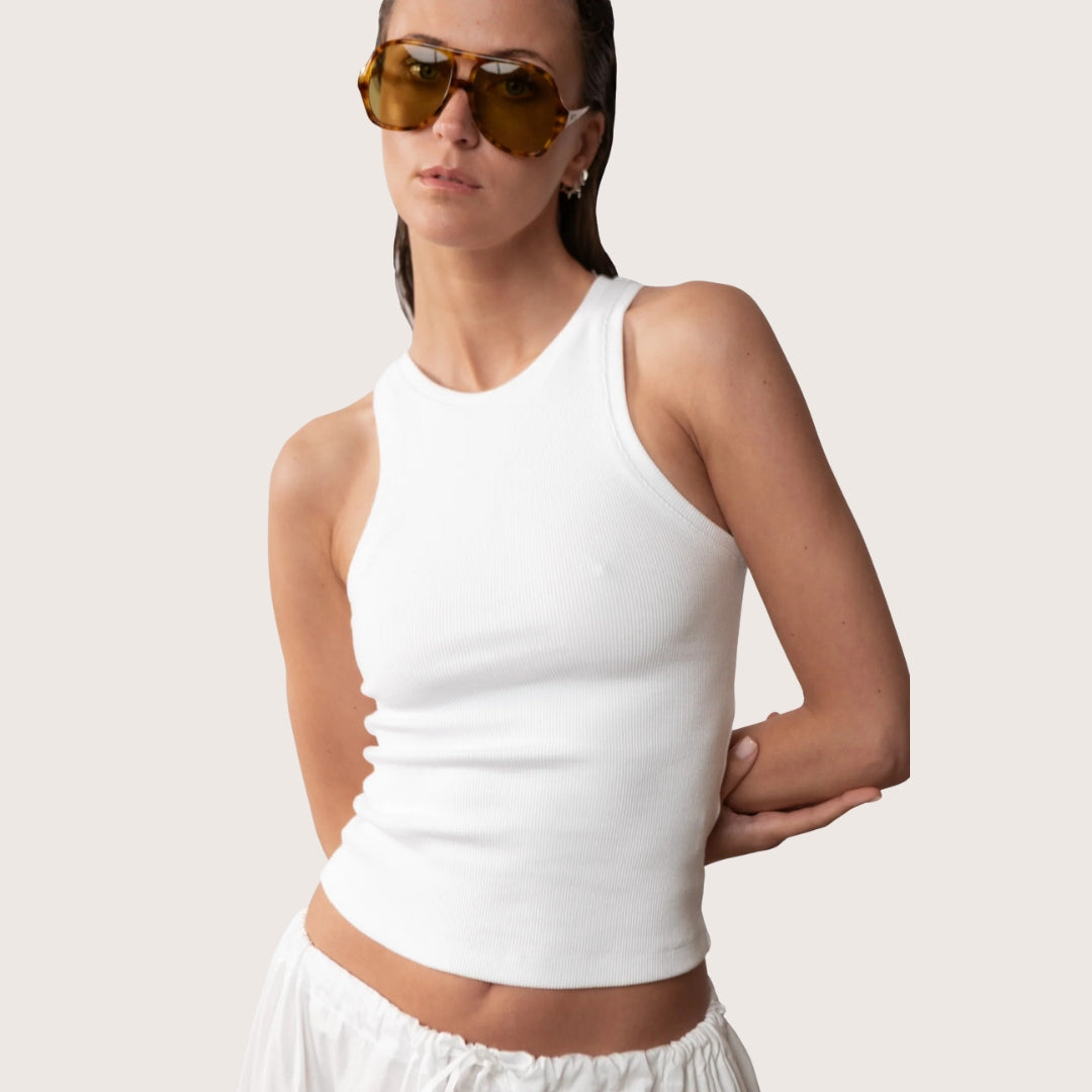 lara tank top - white